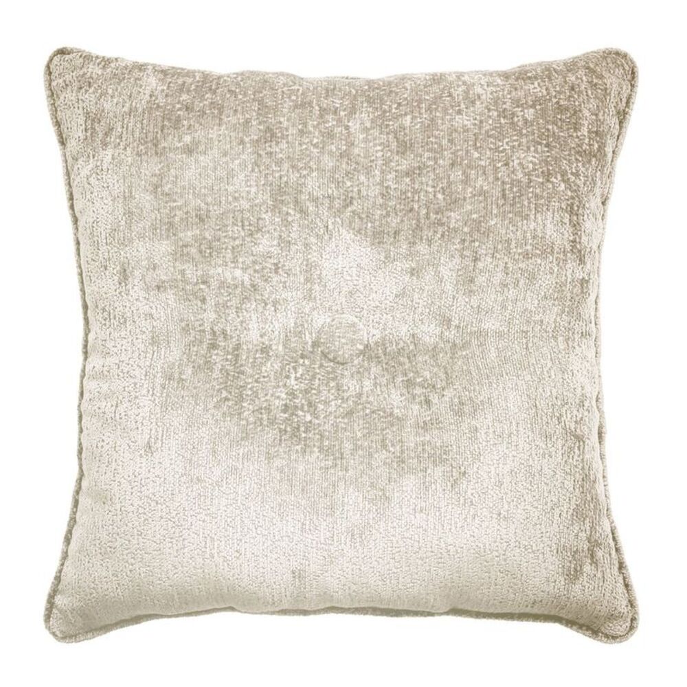 Edie@Home -  20"x20" Delmonico Chenille Square Throw  Ivory